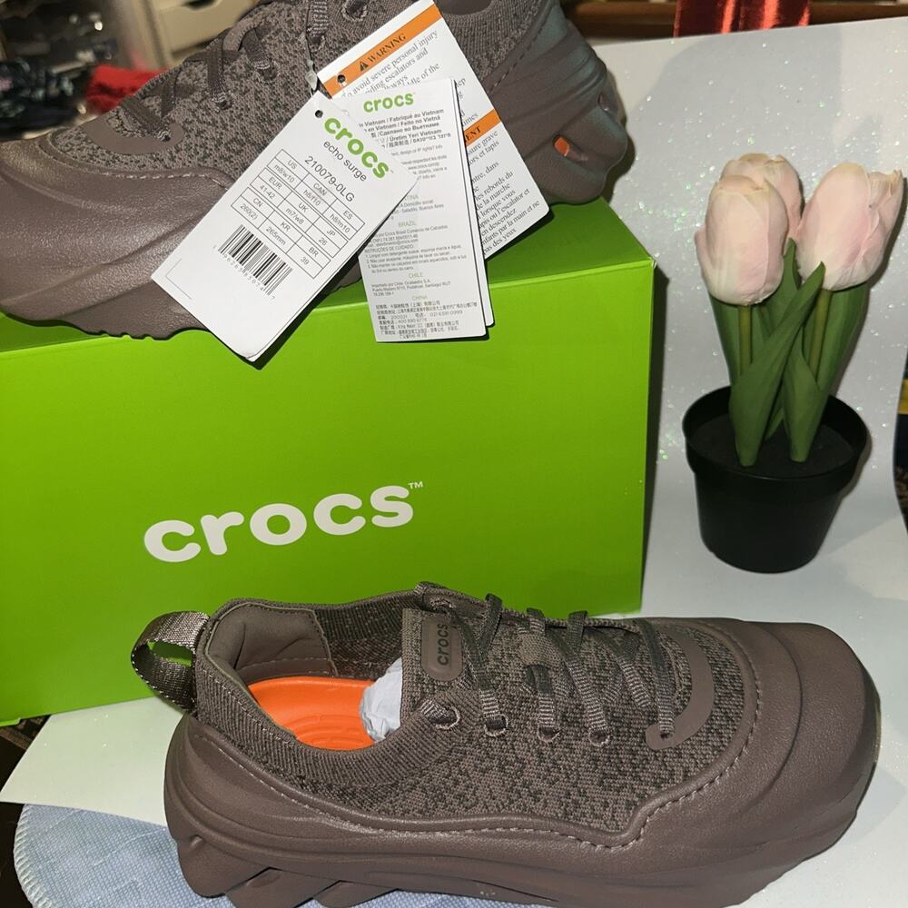 Crocs Echo Surge Truffle/Multi Unisex Slip On Casual Shoes - Mens 8/Women 10